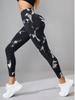 Schnelltrocknende, nahtlose Yogahose mit Batikmuster – Hüfthebende und elastische Fitnesshose