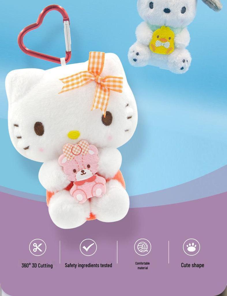 Genuine Sanrio Kuromi My Melody Hello Kitty Cat Plush Pendant Doll