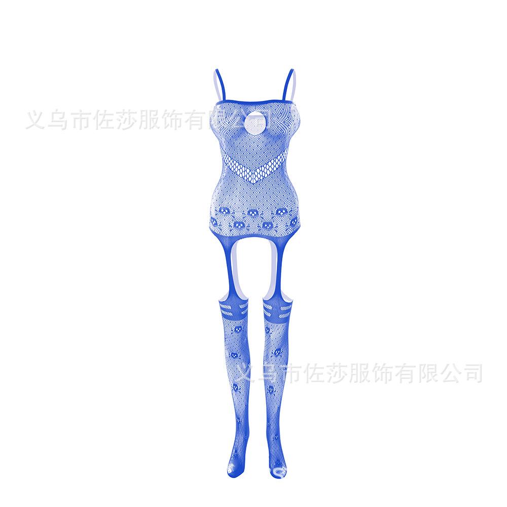 Sex Underwear Uniform Jacquard Onesie Lace-up Crotch Tights Stockings