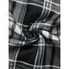 New Elastic Black and White Plaid Trousers Casual Plaid Splicing Wide-leg Pants for Women
