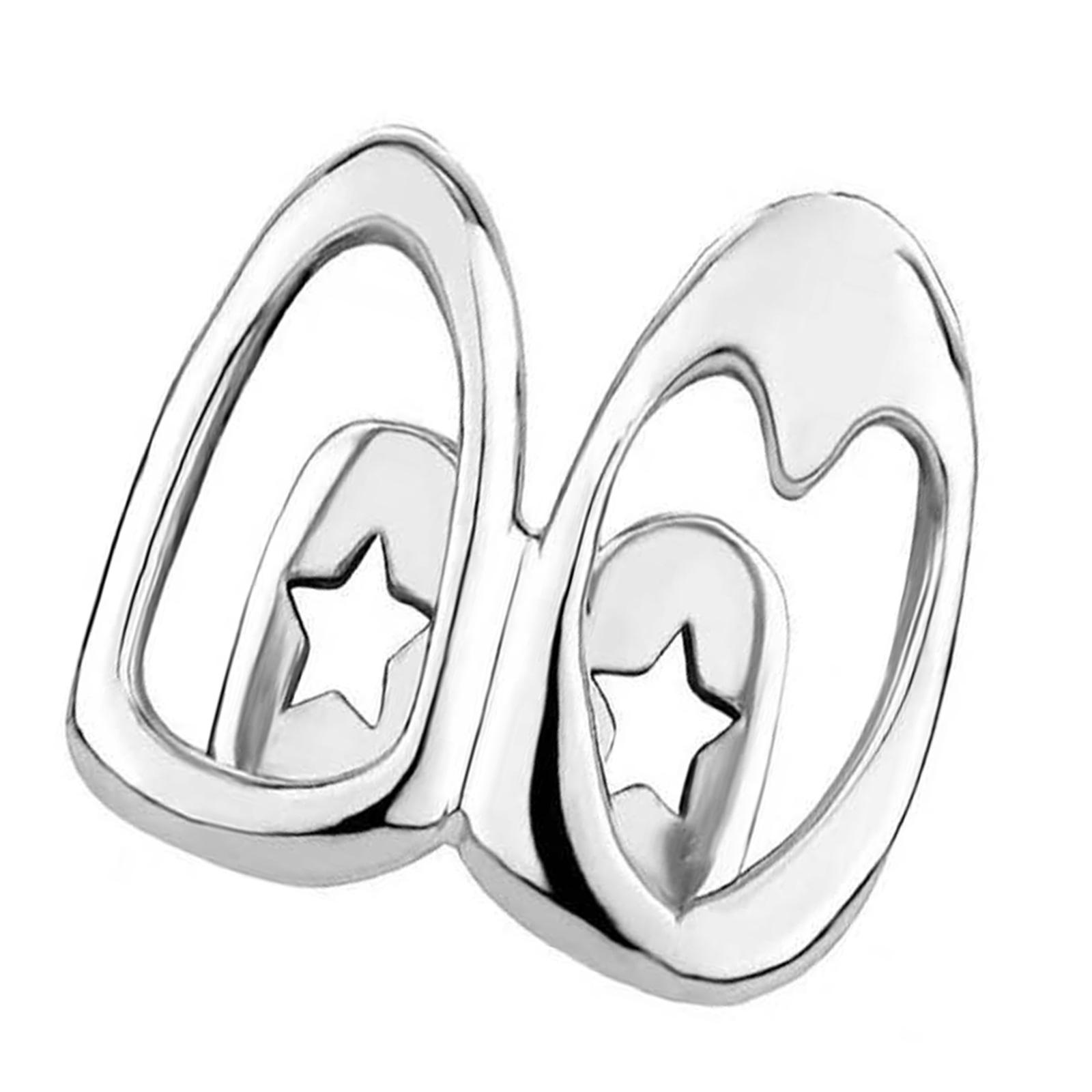 

Дизайн «Пустое сердце» Медные гриллзы Портативный аксессуар для вечеринок и любителей фестивальной моды серебряный