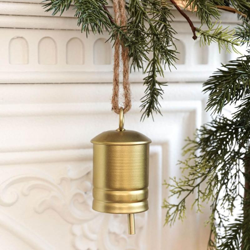 Iron Christmas Bell Holiday Decorations For Fireplaces Mantels Doorway Festival Tree Accent Party Supplies
