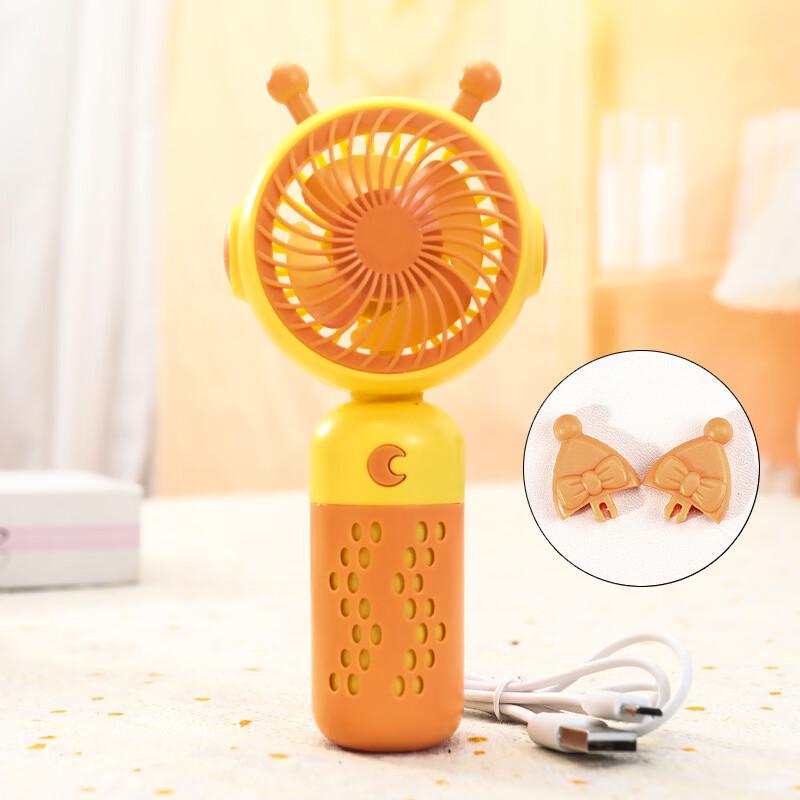 LINGPAN Cartoon Ear Mini Fan with LED Lights Pack of 5