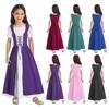 Copii Fete Renaștere Cosplay Medieval Dress up Costumes Rochie cu mânecă scurtă, reglabilă cu șireturi