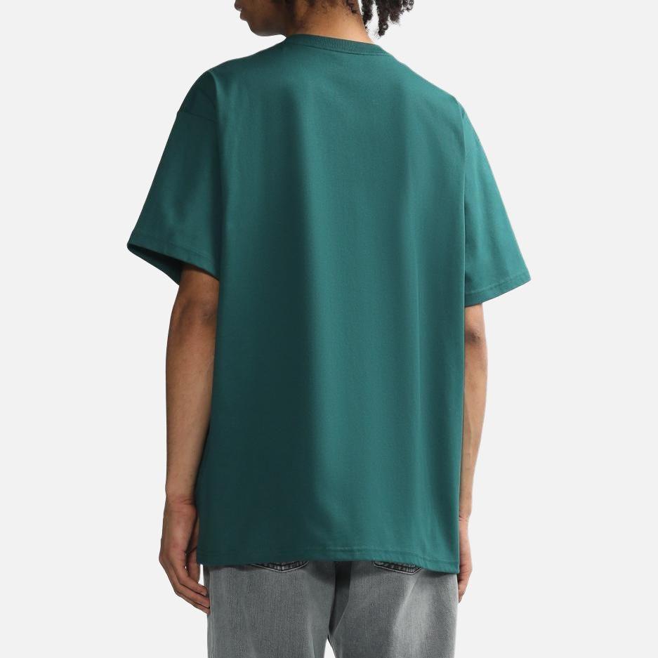 Carhartt WIP Logo Embroidered Solid Color Crew Neck Short Sleeve T-Shirt Unisex Tops CHXTEA191022K-GRD
