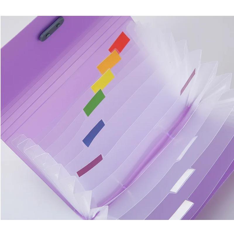 A6 Expanding File Folder Buckle Wallet Organ Bag Documents Folders Organizer File Pouch Bill Folder Family School Office Binder