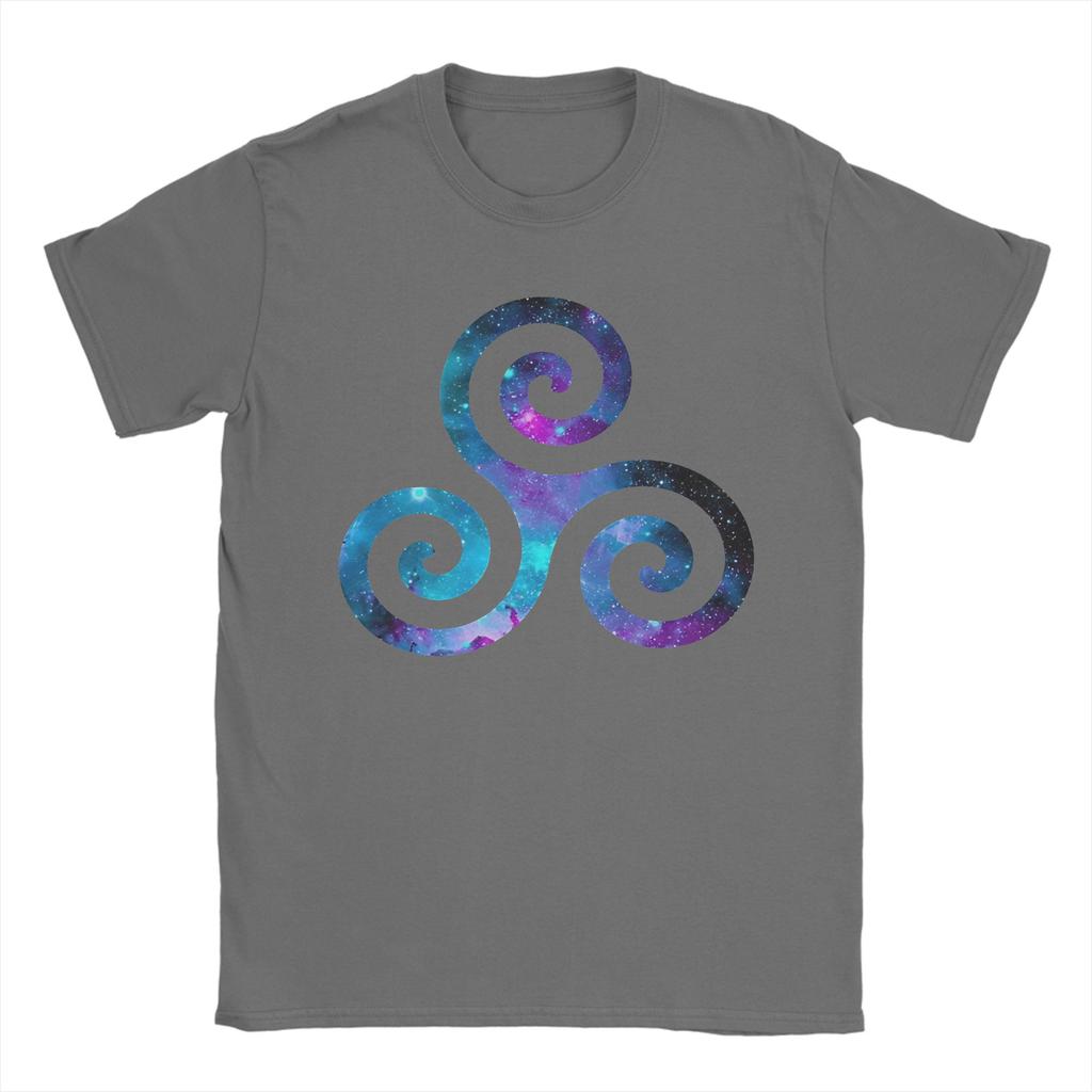 Galaxy Teen Wolf Triskelion  T Shirts Men Women's Cotton Vintage T-Shirt Crewneck  Tees Short Sleeve Tops Party