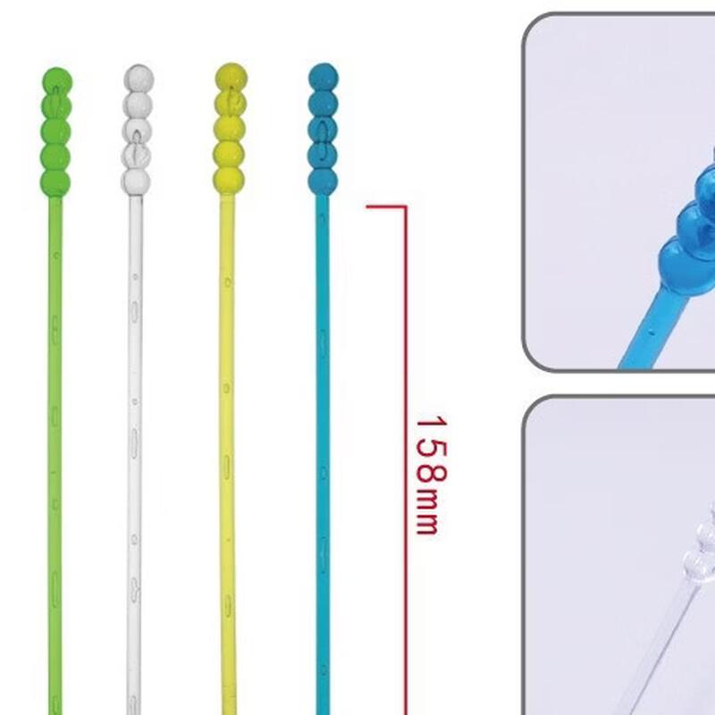 

Разноцветные пластиковые коктейльные палочки с бусинами