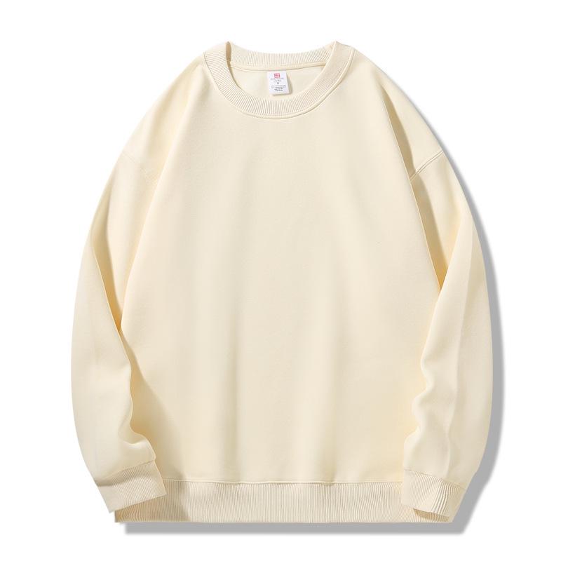 16-kleurige geborstelde katoenen fleece ronde hals casual hoodie voor koppels