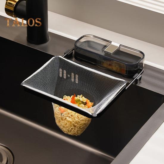 Abtropfgestell mit Saugnapf, Küchenabtropfgestell, Mehrzweck-Abtropfkorb aus Metall, wasserdicht, rostfrei, für Lebensmittelabfälle, Teeblätter