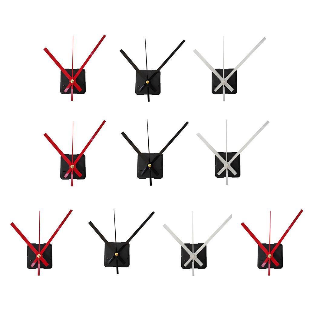 Quiet Quartzs Clock Movement Mechanism with Long Shaft Thread Motor and Metal Hands Kits for Clock Crafting Projects