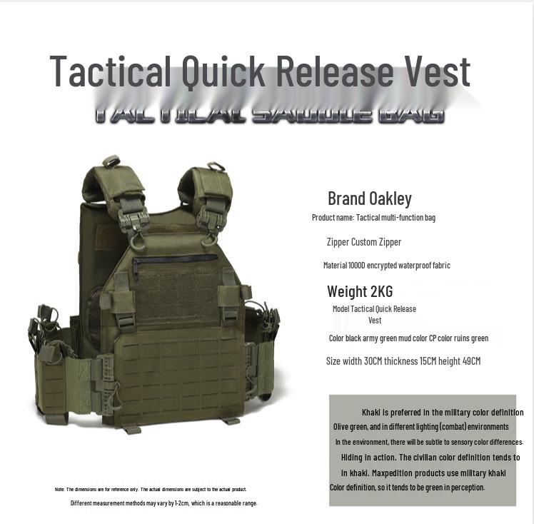1000D Laser Cut MOLLE Quick Release Tactical Vest for Military and Wargames