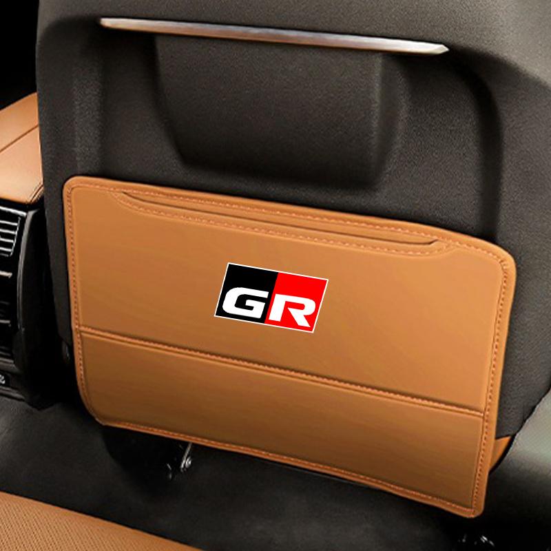 Leather Car Seat Back Anti Kick Protector Mat Prevent Dirty Pad For Toyota Corolla E150 E120 Land Cruiser 200 Camry 40 55 Rav4