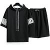 Men's Lightweight Summer Sports Set: Casual Short-Sleeve Hoodie & Pants