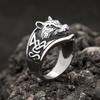 Vintage Stainless Steel Wolf Head Ring For Men Women Punk Fashion Viking Celtic Knot Rings Biker Amulet Jewelry Gifts Wholesale