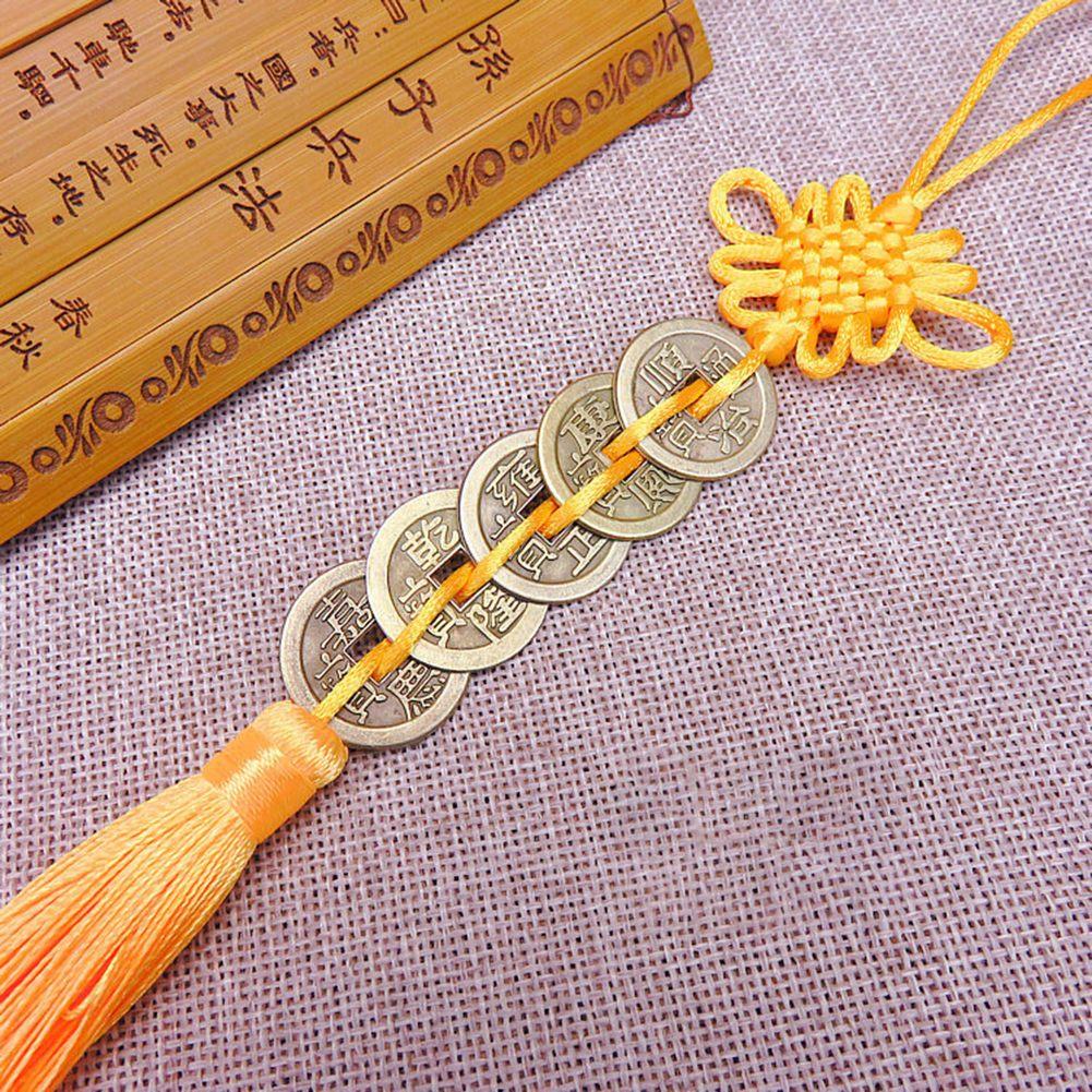 Feng Shui Chinese Knot Pendant Featuring Copper Lucky for Wealth Success and Prosperity Home Office Decoration