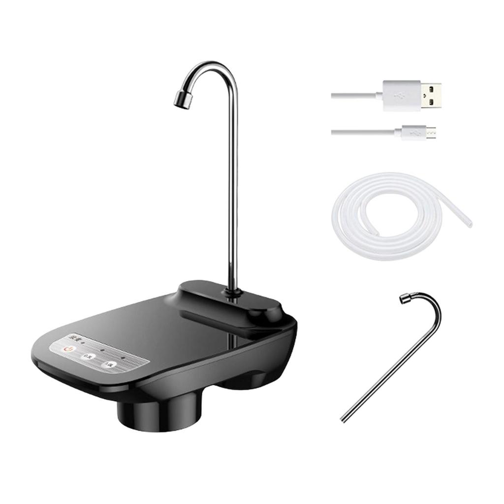 Electric Water Dispenser Quantitative Rechargeable USB Charging for Office black