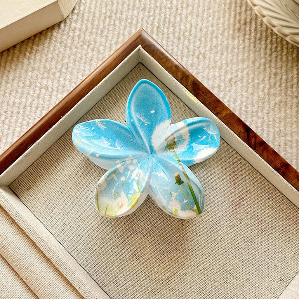 Clipsuri de păr cu flori Hawaii de 8 cm pentru femei, la modă, cu frangipani, tip clește rechin, agrafă de păr cu flori strălucitoare, accesorii de păr pentru fete