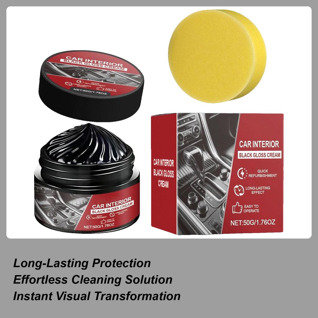 Car Interior Cleaner 50g Auto Detailing Supplies Car Interior Upholstery Cleaner Cream For Vehicle SUV RV Sedan Seat Dashboard