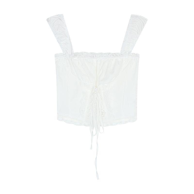 

Камисоль в отпускном стиле, женская юбка А-силуэта, кружевная отделка Top L