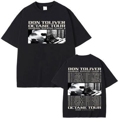 DON TOLIVER OCTANE TOUR 2026 Tee Rapper Summer Hip Hop Tee 100% Cotton Casual Grunge Round Neck Tees