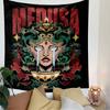 Medusa Tapestry Wall Hanging, Greek Mythology Snake Art, Dark Wall Decor for Bedroom Living Room Dorm