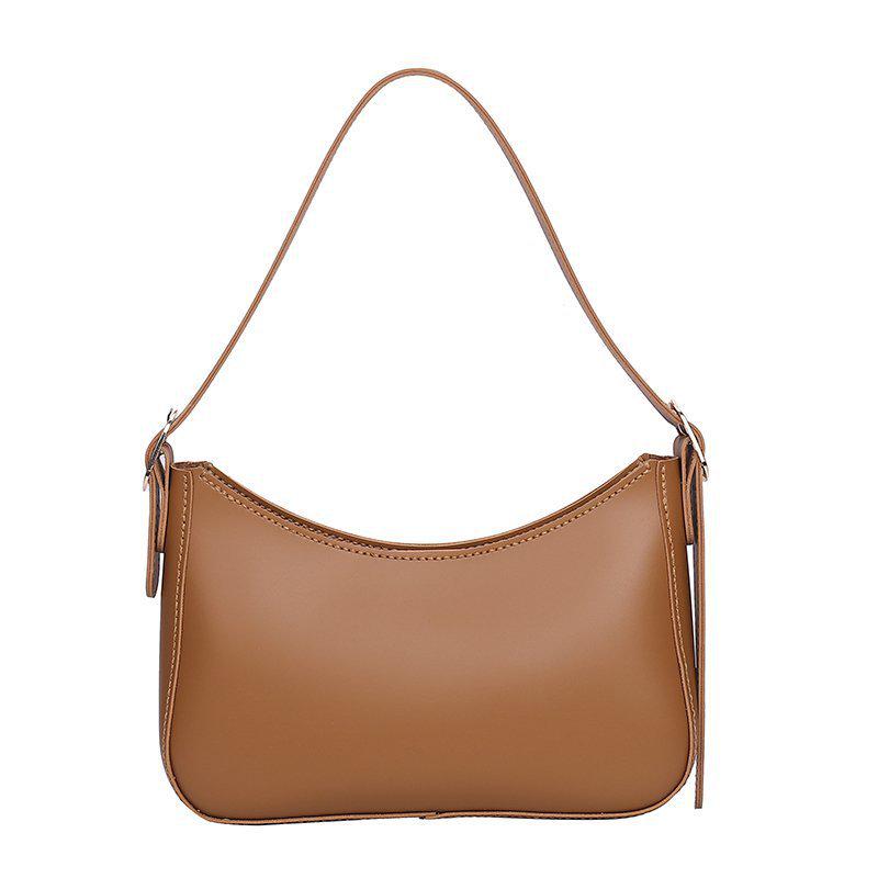 Trendy DIY Solid Color Single Shoulder Retro PU Women's Bag