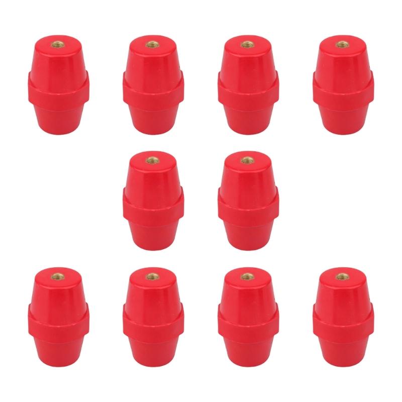 10Pcs 8mm High Low Voltages Insulation Column High Strength Busbar Insulator Supporter Polyester Standoff Insulators