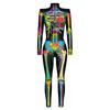 Skeleton Jumpsuit Soft Breathable Vivid 3D Printing Skeleton Bodysuit for Role Play