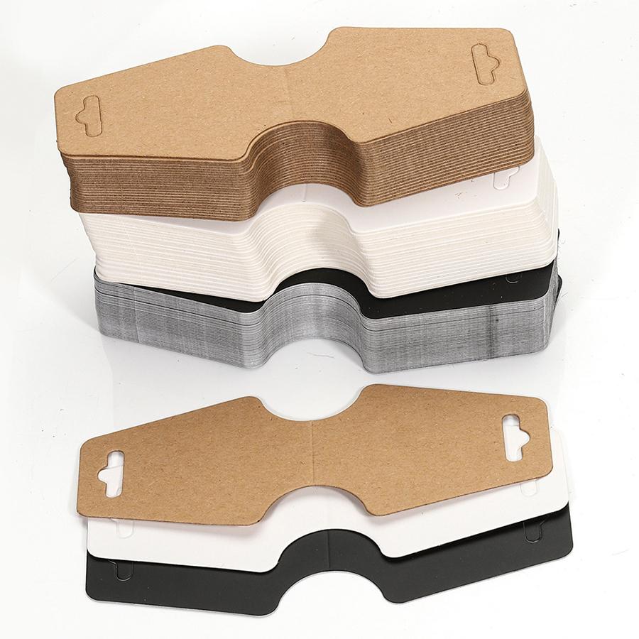100 Stück 11,9 cm Faltbarer Anhänger für Kleidung Schmuck Haaraccessoires Anhänger 3 Farben erhältlich Beschriftbares Kraftpapier Anhängeetikett