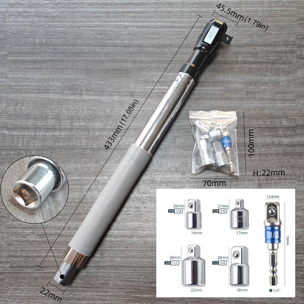 Klucz nasadowy z przedłużką 1/2 cala udarowy z adapterami Klucz łańcuchowy Przedłużka do klucza zapadkowego udarowego do ciasnych miejsc