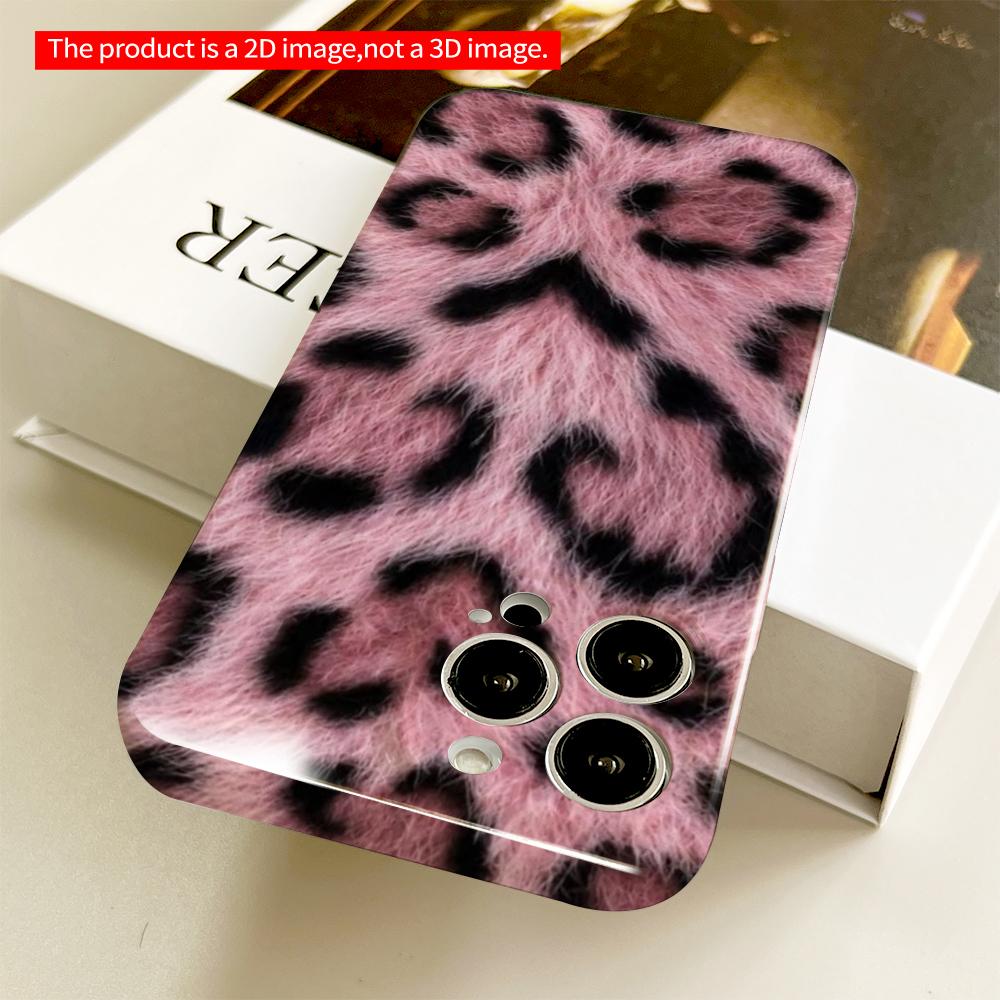 Pink Leopard Fur Texture Phone Case All inclusive film hard phone case, compatible with iPhone 18 Pro Max 17 16 15 14 13 12 11
