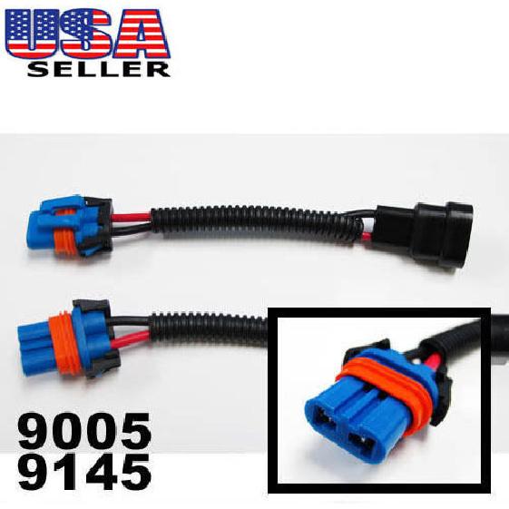 9145 H10 9005 HB3 Extension Wiring Harness Sockets Wire For Headlight Fog Lights