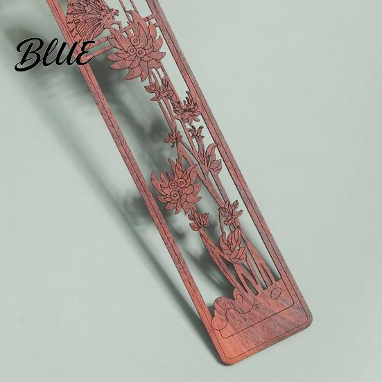 Smooth Insertion Bookmark Rosewood Bookmark Plum Orchid Bamboo Chrysanthemum Carved Classic Elegant Book