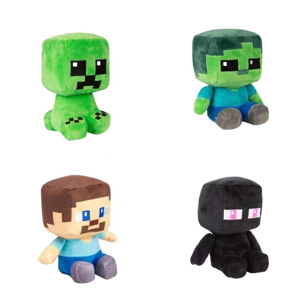 Popular Minecraft Plush Toys: Ender Dragon, Creeper, Zombie, Steve Figures, Dolls, Pillows