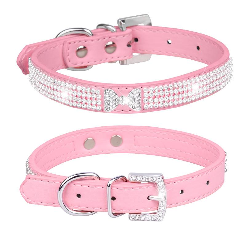 Pet Collar Dog Collar Crystal Studded Pet Collar For Small Medium Dog
