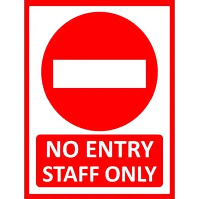 Zutritt Verboten Nur für Personal Metallschild Warnung Zutritt Verboten Nur für Personal Metallwandschild 20x15cm - Arbeitsplatz/Garagen Sicherheitsdekor