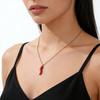Cazador Red Color Enamel Italian Horn Necklace Gold Color Stainless Steel Necklaces Protection Jewelry Mother's Day Gifts