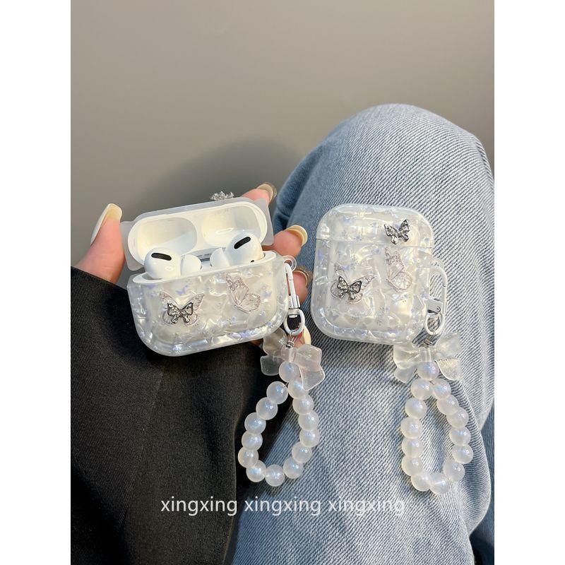 

INS Advanced Shell Pattern Stereo Butterfly for Airpodspro2 Protective Case Apple 3 Generation 4 Generation Bluetooth Headset Case Airpods pro Shell Black Butterfly [Single Shell]]