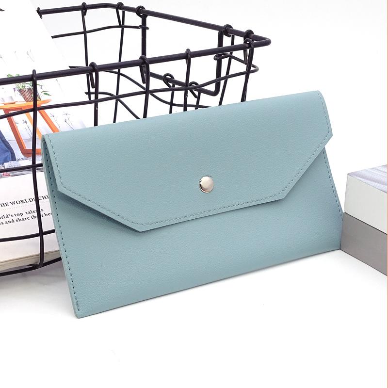 1PC Women Wallet Reusable Money Clip Wallet Cash Bank Card Storage Bag Long Style Ultra-thin Portable Leather