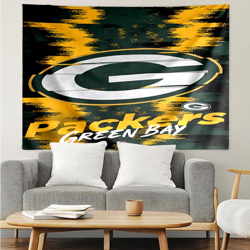Green Bay Packers Logo Tapestry Hanging for Bedroom,Livingroom, Playroom,Decor Art Room Wall Tapestry Holiday and Birthday Gifts