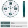 Wall Clock 12" Silent Quartz Decorative Latest Wall Clock Non-Ticking Classic Clock Battery Operated Round Easy To Read