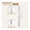 PATIKIL 6pcs 0.5mm Gel Pens, Retractable Silver Gel Ink Medium Point Rollerball Pens, Smooth Writing, Quick Dry, for Journaling, Note Taking,