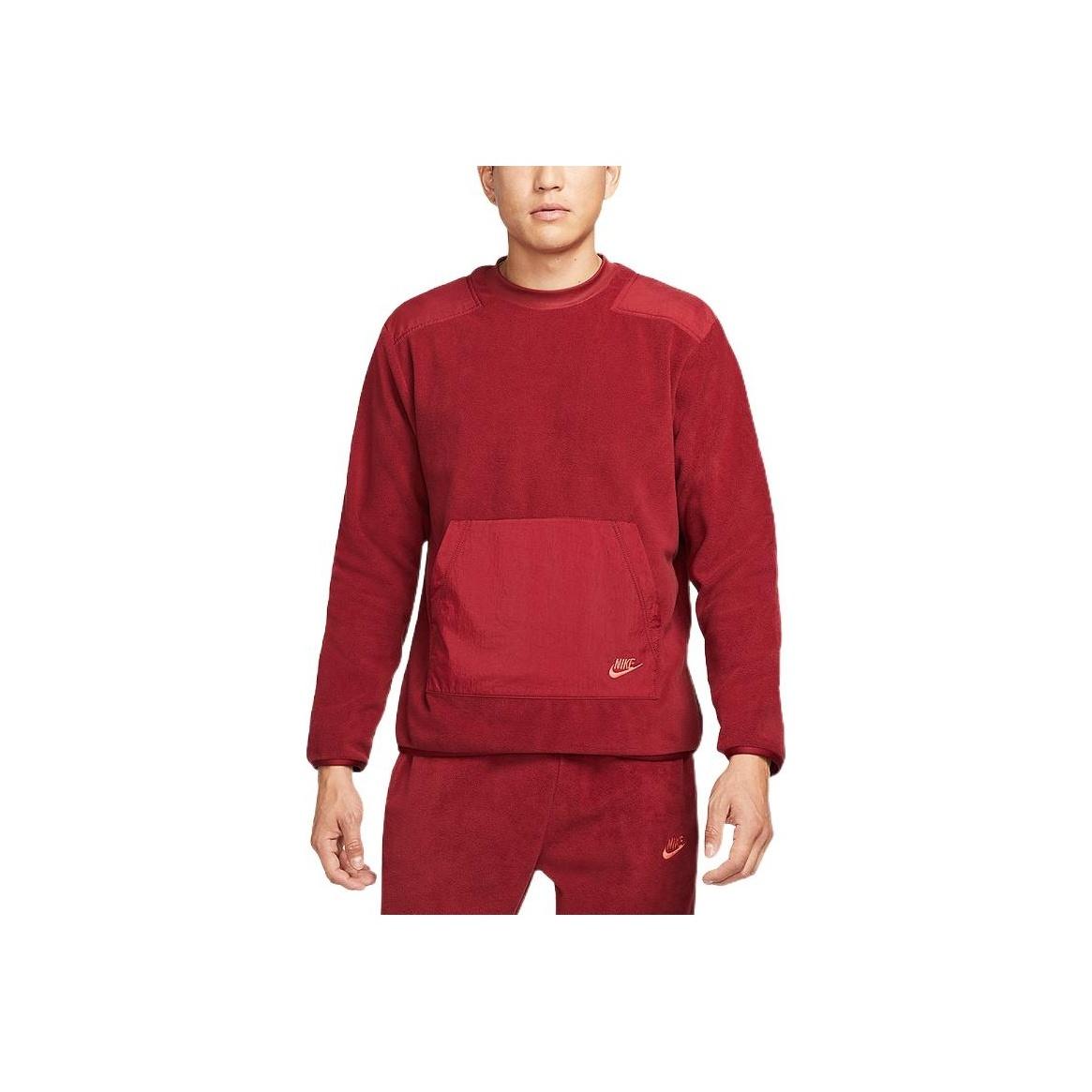 

Мужской пуловер на флисовой подкладке с логотипом Nike, красный DD4855-677 L