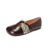 Flat Shoes Round Head Single Shoes Women's Shallow Mouth Flat Mary Jane Shoes for Woman