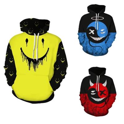 Autumn Halloween Series 3D Digital Printing Couples Costume Long-sleeved Hooded Sweater Casual Trend Pullover Hoodie