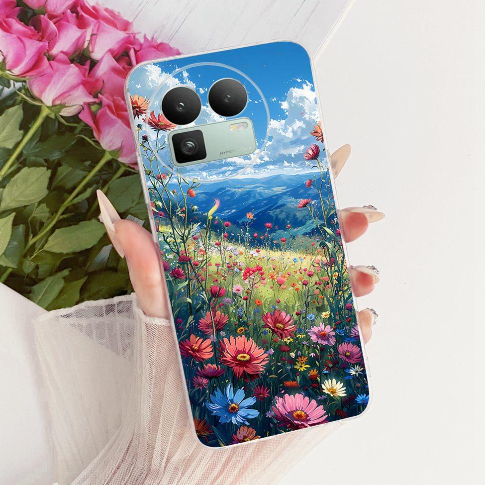 For Realme GT8 Case Cover Cute Cat Fashion Butterfly Luxury Painted Casing For Real me GT8 Bumper