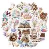35pcs-50pcs Vintage Vintage Stickers Artistic Nature  Stickers Teacher Reward Stickers For Guitar Laptop Helmet Skateboard