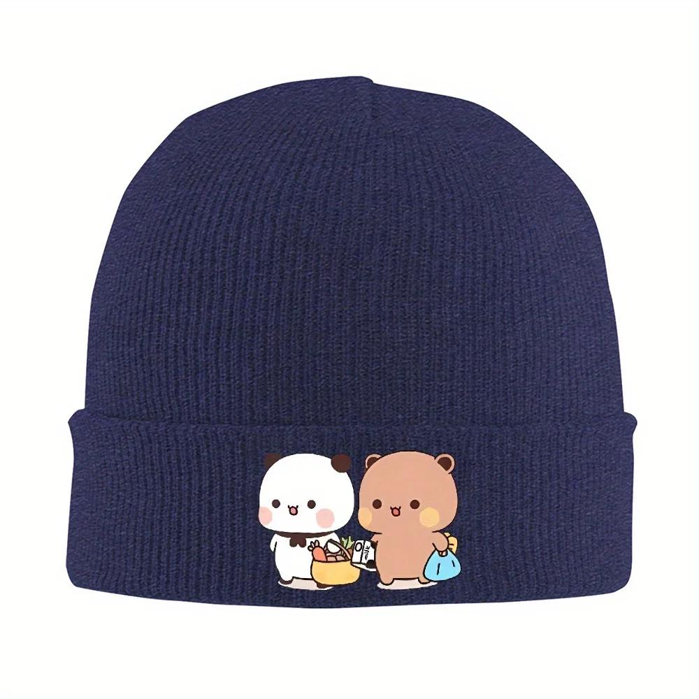 

New pc Cute Bubu And Dudu Go To Grocery Together Bonnet Hats Knit Hat Unisex Unisex Retro Thermal Beanie Hats Autumn Kpop Gra