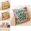 Elegant Letter Print Cotton Linen Pillow Cover For Home Car And Office Decor